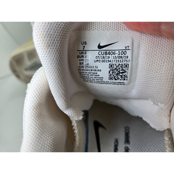 Nike Air Max 95 Comme des Garcons Shoes Men\'s 7 White Athletic Running Sneakers main image 4